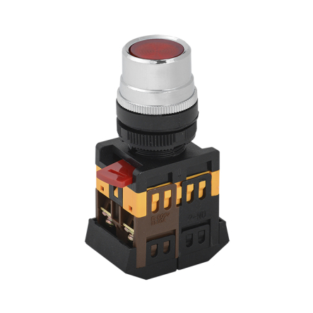Кнопка IEK ABLF-22 красная d22мм неон/240В 1з+1р - 1