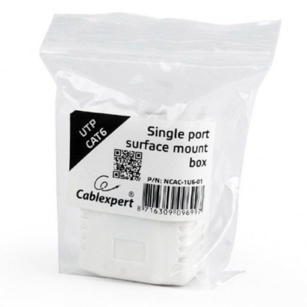 Розетка на 1 порт Cablexpert NCAC-1U6-01, RJ-45, 6 cat, внешняя