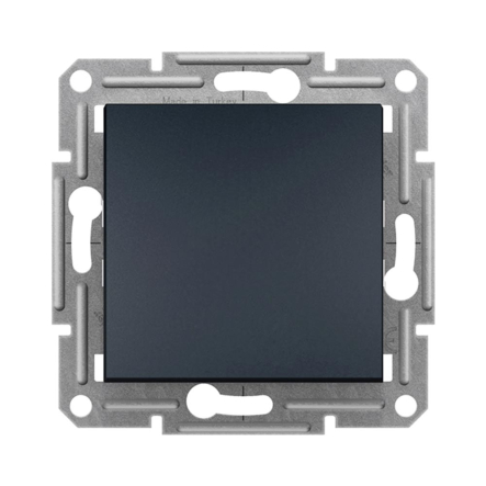 Переключатель одноклавишный, самозажимной, Schneider Electric ASFORA, антрацит, EPH0400171 - 1