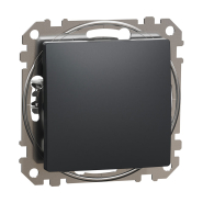 Выключатель одноклавишный Schneider Electric Sedna Design, черный, SDD114101