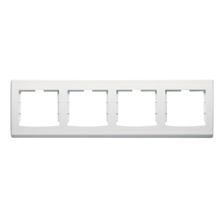 Рамка Schneider Electric Anya 4-местная горизонтальная, белая, AYA5802421 - 1