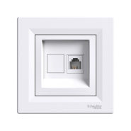 Розетка TF одинарная, 4 конт. Schneider Electric ASFORA, белая, ЕРН4100121