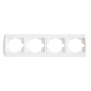Рамка TUNA EL-BI четверная горизонтальная, белая (без вставки), 502-000200-228