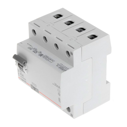 Диференційне реле LEGRAND RX3 4п 40А 30мА-АС, 402063 - 1