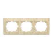 Рамка Lezard MIRA тримісна, горизонтальна, Дуб вибілений матовий, 701-5200-148