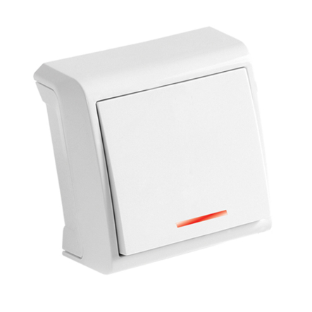 Выключатель 1 кл. с подсветкой VIKO VERA, 90681019, белый - 1