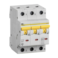 Автоматический выключатель IEK ВА47-60М, 3P, 10A, С, 6,0kА, MVA31-3-010-C