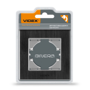 Рамка VIDEX BINERA, чорний алюміній, 1 пост, горизонтальна, VF-BNFRA1H-B