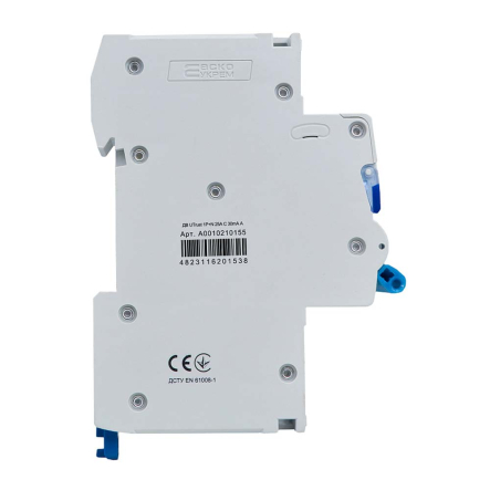 Устройство защитного отключения ДВ АСКО-УКРЕМ UTrust 1P+N (18 mm) 25А C 30мА тип A, A0010210155