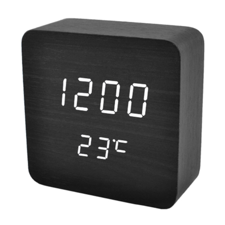 Часы электронные VST-872, белые цифры, корпус черный, 27292 - 1