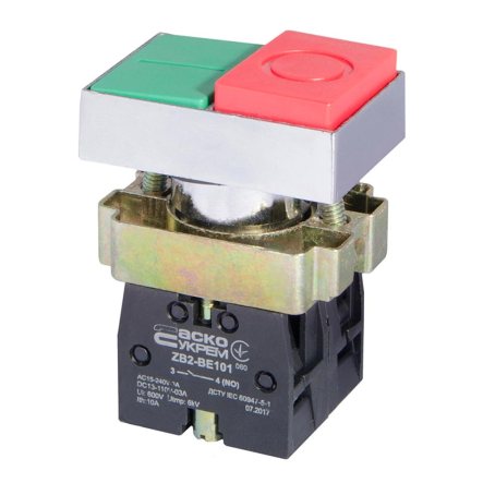 Кнопка "СТАРТ/СТОП" ХВ2-ВL8425, IP40, АСКО-УКРЕМ, A0140010013 - 1