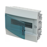 Щит розподільчий ABB MISTRAL, 1SLM004101A1203, 12 модулів вбудований IP41 (прозорі дверцята)