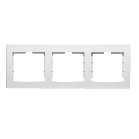 Рамка Schneider Electric Anya 3-місна горизонтальна, біла, AYA5802321 - 1