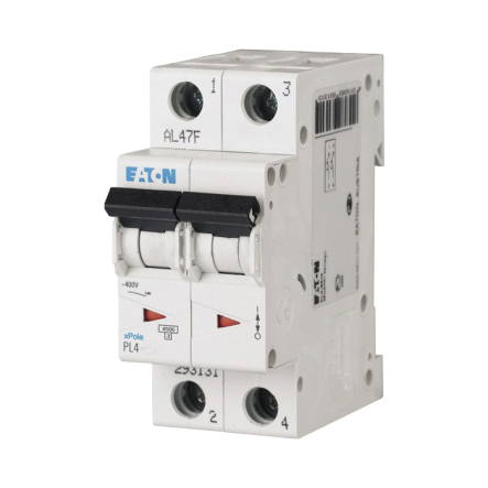 Автоматический выключатель EATON PL4-C6/2, 2P, C 6 A, 4.5 kA, 293140 - 1