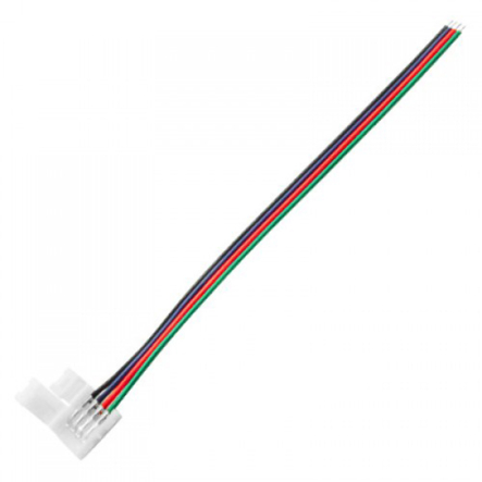 Соединитель 1 зажим 4pin 10mm провода 15см для RGB ленты Lemanso/LMA9403