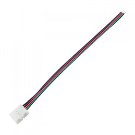 З'єднувач 1 затискач 4pin 10mm дроту 15см для RGB стрічки Lemanso/LMA9403 - 1