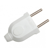 Вилка Luxel плоска без заземлення, біла, 1006