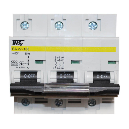 Автоматический выключатель TNSY ВА27-100, 3P, C 100 A, 10 kA, 5504859
