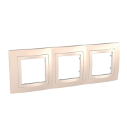 Рамка 3-местная кремовый/слоновая кость Schneider Electric Uniсa BASIC, MGU2.006.559
