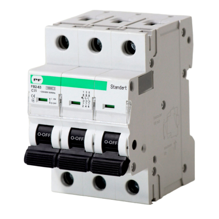 Автоматический выключатель Promfactor FB2-63 Standart, 3P, 25, C, 10kА, FB2C3125 - 1