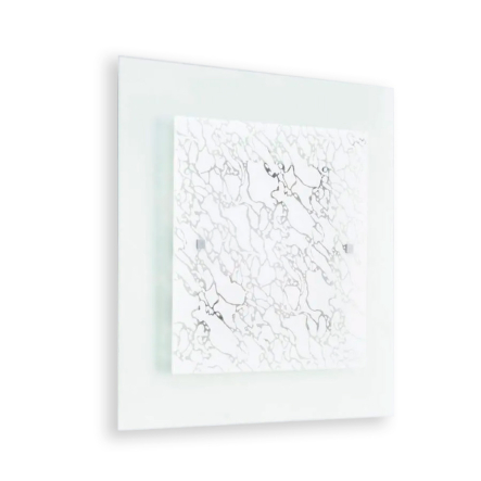 Світильник настінно-стельовий ДеКоРа, Модерн, Е27, 2х60W, 400х400 мм, білий, 46923 - 1