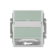 Центральная панель ABB Element 5014E-A00100 22, RJ45, для коммуникационной розетки, агава/бело-ледяной