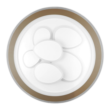 Светильник VIOLUX Smart OREO, 110W, 3000-4500-6000К, 8000Lm, 550 мм, круг, белый, коричный, 220395