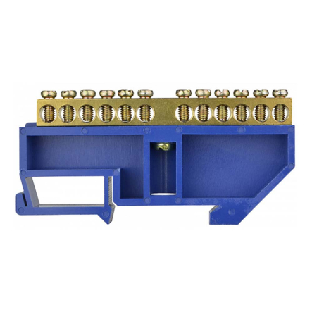 Нульова шина із ізолятором на DIN-рейку АСКО-УКРЕМ ВС - 4А 12, A0150120051 - 1