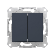 Вимикач двоклавішний Schneider Electric Sedna, графіт, SDN0300170