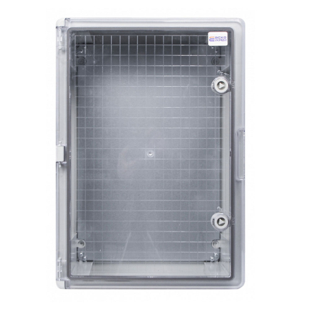 Корпус АБС-пластик АСКО-Укрем, ударостойкий, с монтажной панелью, прозрачные дверки, 35*50*19, ІР65, A0270010028