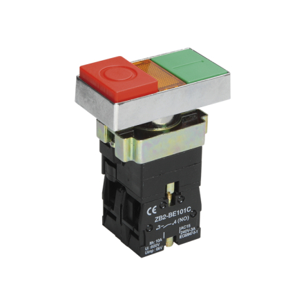 Кнопка управления IEK LAY5-BW8465 "I-O" сдвоенная с подсветкой - 1