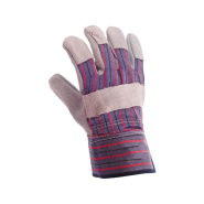 Рукавички комбіновані із замші та тканини, цільна, долоня 10,5, 83-0702