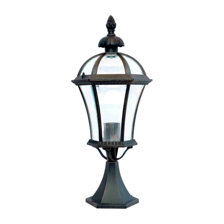 Светильник парковый Lusterlicht, REAL ІІ, E27, 100Вт, столбик низкий, старая медь - 1