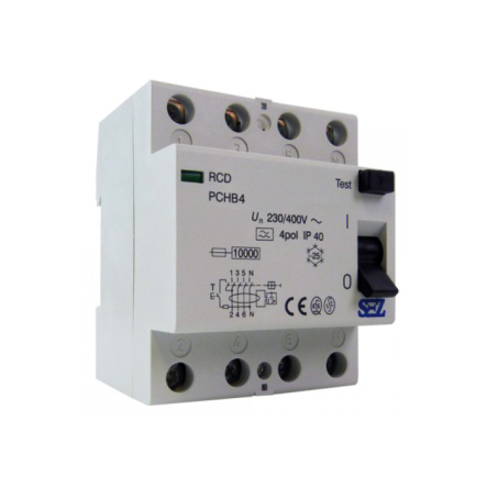 Дифференциальное реле SEZ РСНВ4, 4P, 25А/0,03А - 1