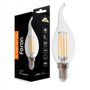 Лампа LED FERON LB-59, 4 Вт, 2700K, E14, 220 В, CF37, Filament, 4847