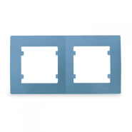 Рамка подвійна горизонтальна Makel Lillium Natural Kare, синя, 32092702
