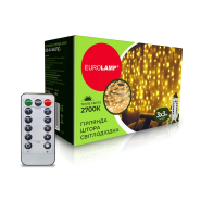 Гирлянда LED Eurolamp, штора 3х3м, USB, 2700К, LED-GL-3x3/27(C)