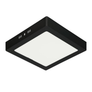 Светильник накладной HOROZ, ARINA-12, 12W, 6400K, 840Lm, квадрат, 180х180 мм, черный, 016-026-0012-050