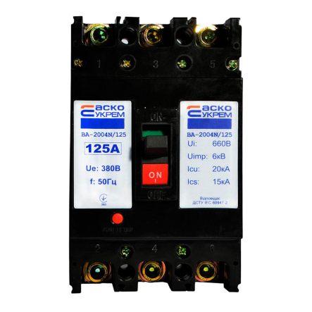 Автоматический выключатель АСКО-УКРЕМ ВА-2004N/125 3р, 125А , A0010040080 - 1