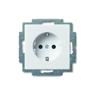 Розетка с заземлением и шторки ABB Basic 55, 20 EUCKS-94-507, белый