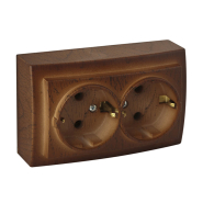 Розетка 2 - а з/з горіх Themis