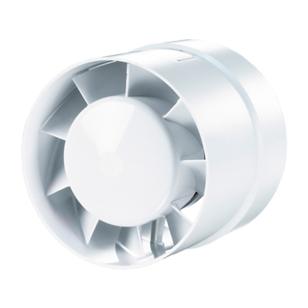 Вентилятор канальний осьовий ВЕНТС 100 ВКО турбо, АБС пластик, припливно-витяжний, 0000215648 - 1