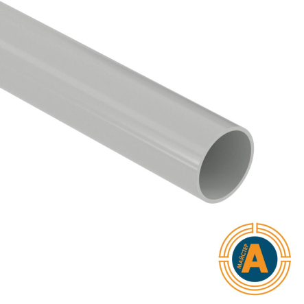 Труба электротехническая, жесткая гладкая ПВХ, d40, серая, IEK, CTR10-040-K41-024I - 1
