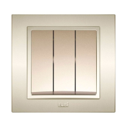 Выключатель EL-BI ZENA, 3 кл., титаниум, 500-011400-254