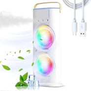 Вентилятор настольный 10W с увлажнением и подсветкой от USB Type-C, (37,5х14,5х9 см)