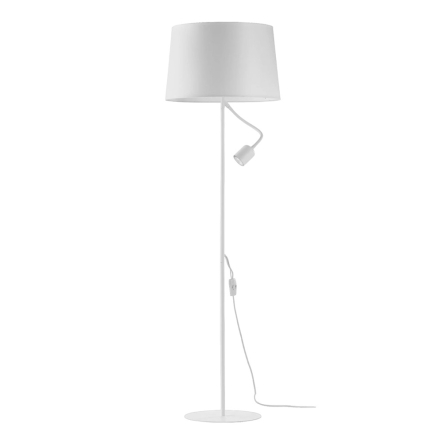 Торшер TK-lighting ENZO 5030, 1хЕ27х60 Вт + GU10хLED10 Вт, D 45 см, H 148 см, білий - 1