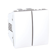Выключатель двухклавишный, белый, Schneider Electric Uniсa, MGU3.211.18