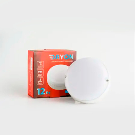 Светильник светодиодный DAYON, 12W, IP65, круглый, белый, DCS-2412-R - 1