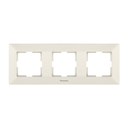 Рамка 3-я, горизонтальная Panasonic Arkedia Slim, крем, 08032BG