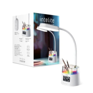 Настільна лампа MAXUS Intelite Desk Lamp 10W WH RGB Pen holder Calendar, біла
